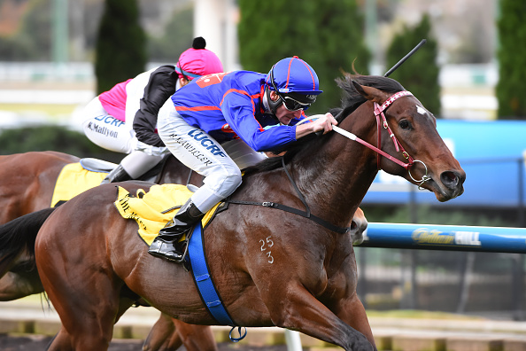MELBOURNE, AUSTRALIA - JUNE 18:  Brad Rawiller riding Artie Dee Two wins Race 1, during Melbourne Racing at Moonee Valley Racecourse on June 18, 2016 in Melbourne, Australia.  (Photo by Vince Caligiuri/Getty Images)